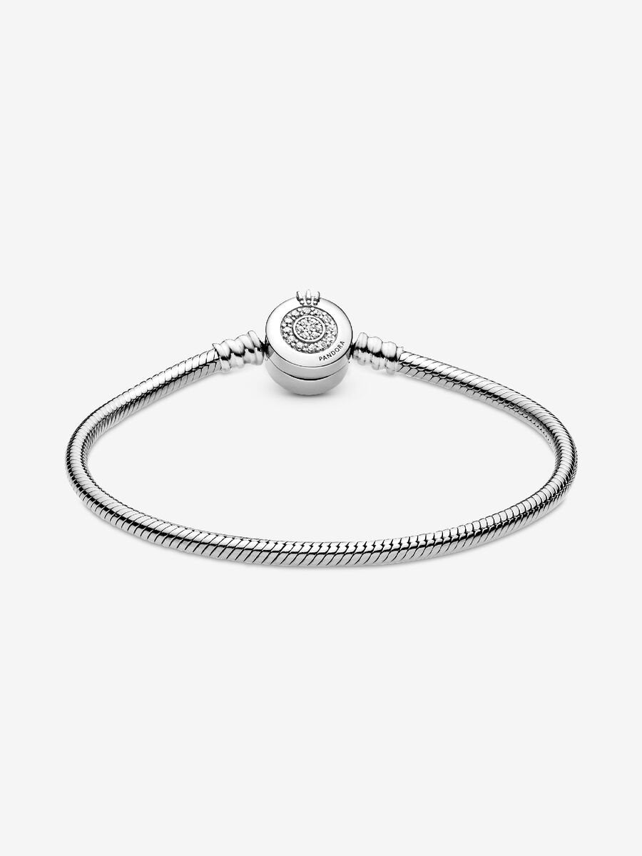 Sparkling Crown O Snake Chain Bracelet