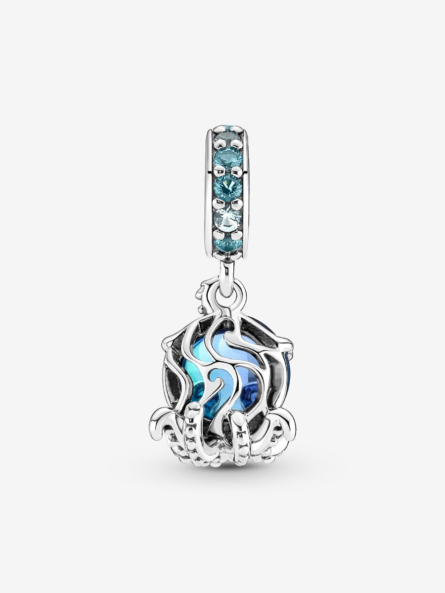 Murano Glass Cute Octopus Dangle Charm