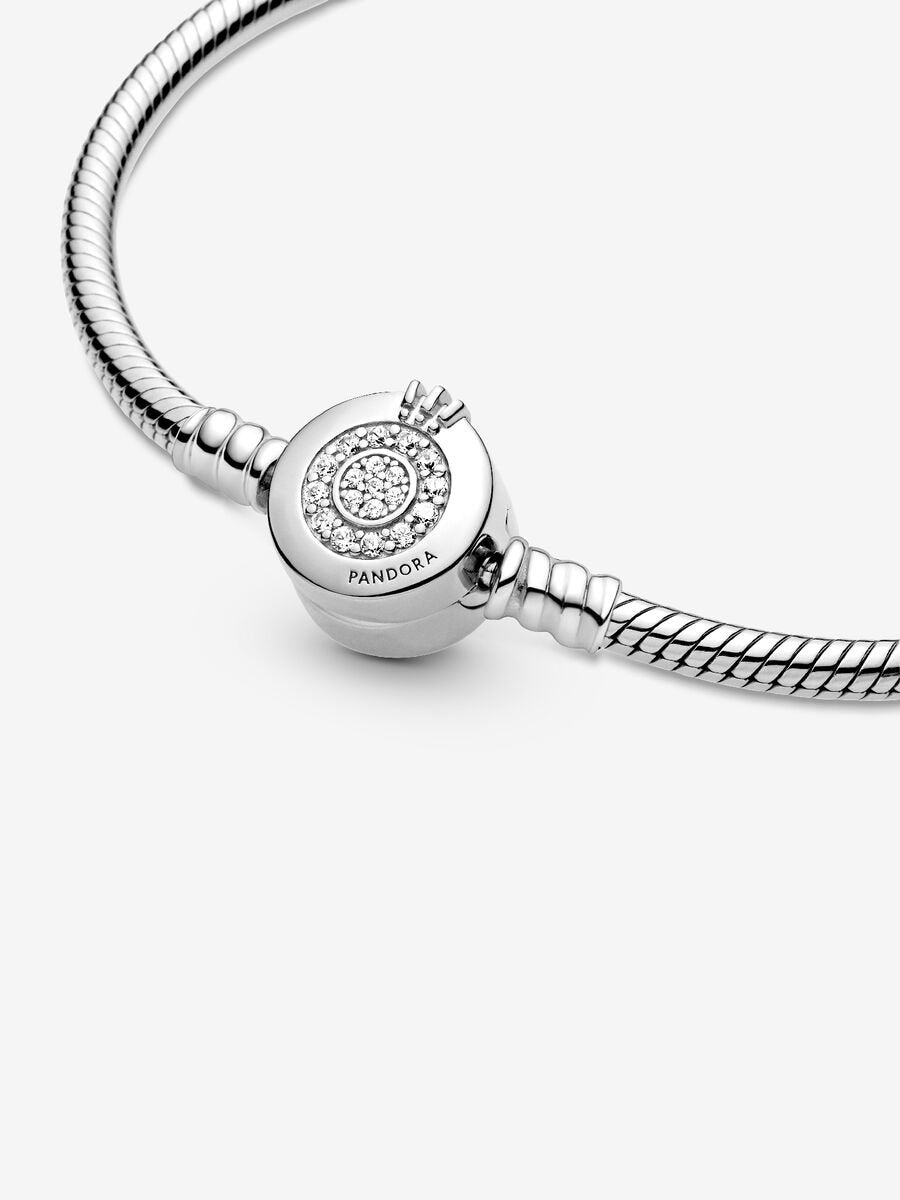 Sparkling Crown O Snake Chain Bracelet
